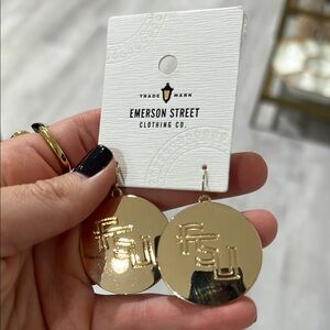Emerson Street FSU Gold Earrings